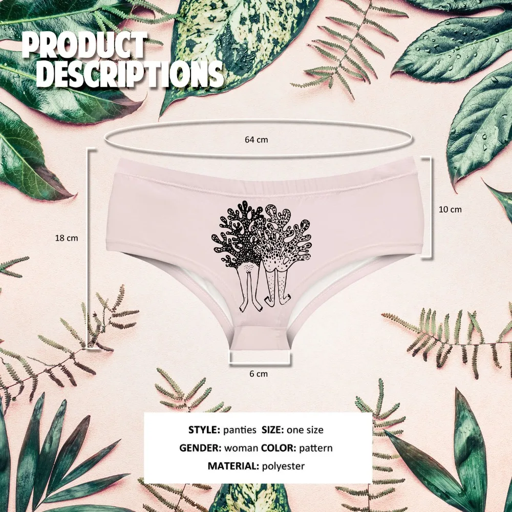 Женские трусики с забавным принтом LEIMOLIS розовые трусики-стринги эффектом пуш-ап