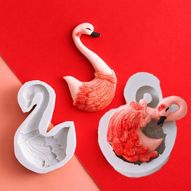 Силиконовая форма для выпечки Aouke swan Flamingo вечерние формочки конфет желе