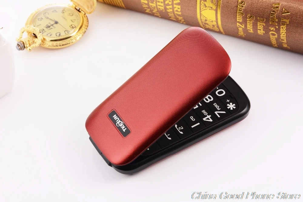 Двойной SIM Флип Мобильный телефон Bluetooth FM MP3 Vedio дешевый мобильный телефон для пожилых людей русская клавиатура TKEXUN E1190A