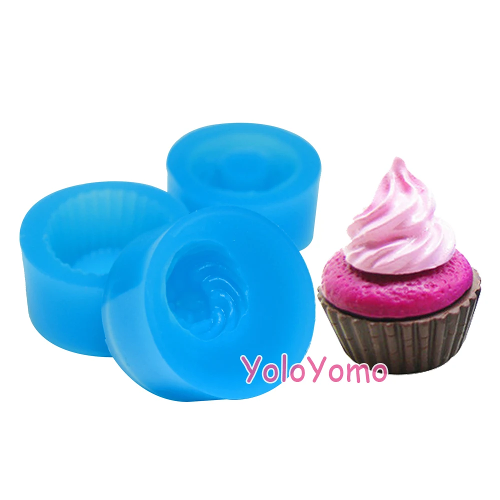 G156YL, G157YL, G158YL один набор 3 шт. Формы для кексов 3D Силиконовая Гибкая форма взбитые сливки Deco Kawaii миниатюрные формы для сладостей
