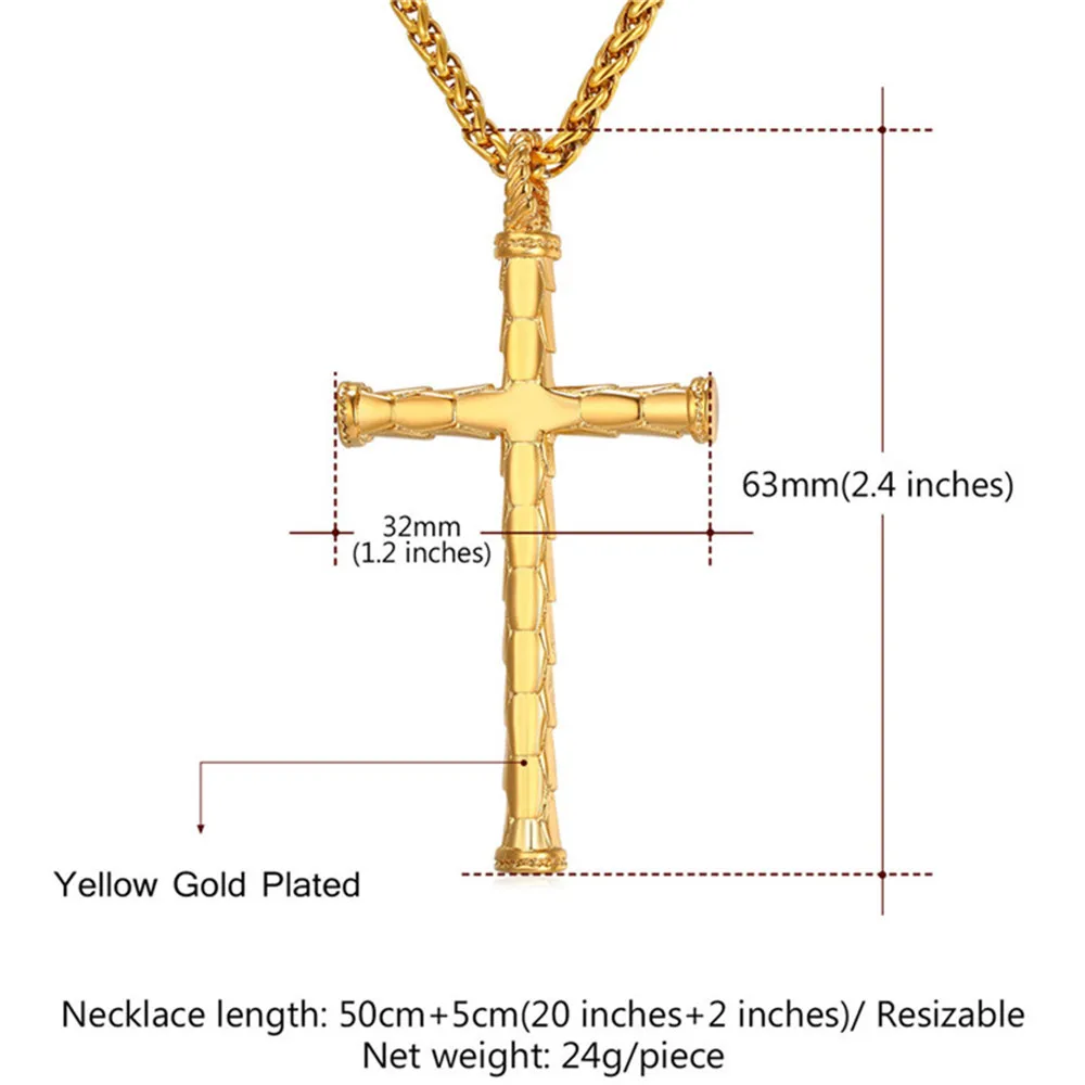 Ожерелье с подвеской в виде креста черной шкале для Мужчин Ювелирные изделия из