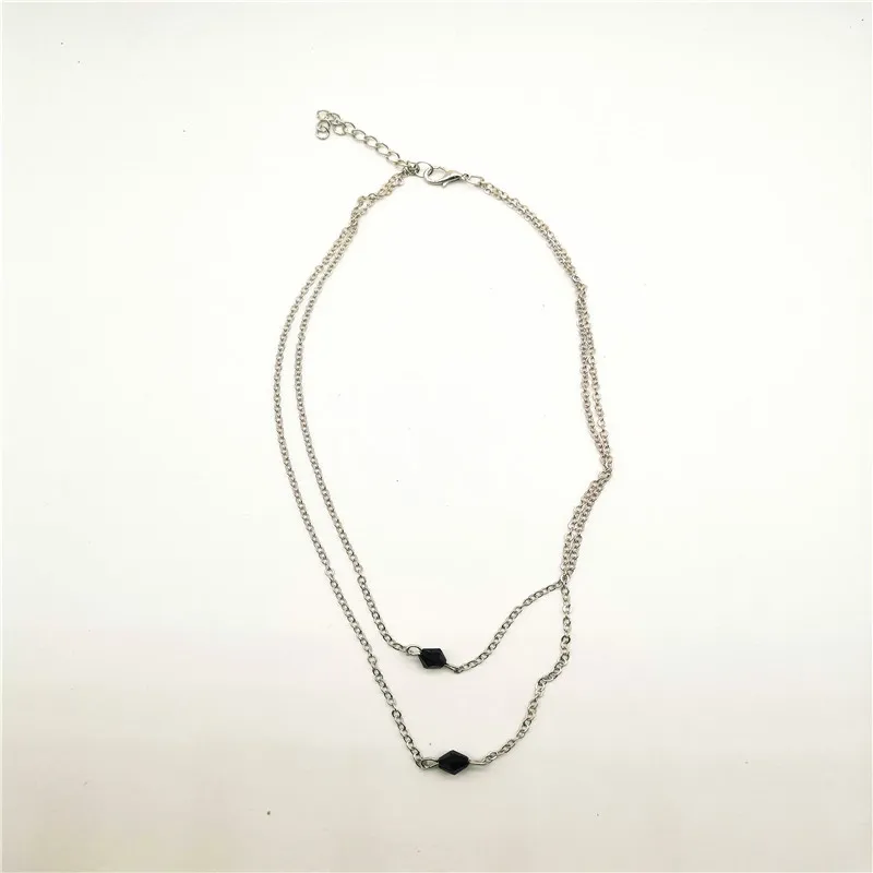 Jewelry Ladies Necklace Double Short Clavicle Chain Barrel Beads Exquisite Alloy | Украшения и аксессуары