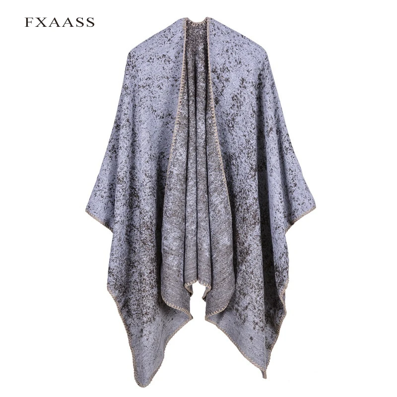FXAASS New Autumn/Winter Shawl Fashion Poncho Women Scarf for Lady Luxury Blanket Cashmere Scarves Warm Pashmina Wholesale Cape |