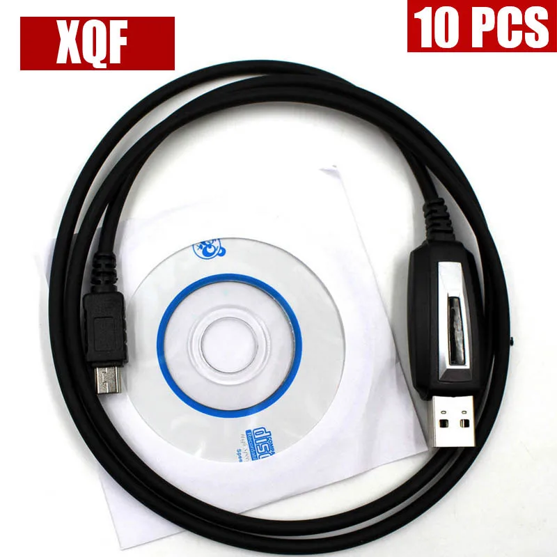 XQF 10 шт. оригинальный USB Кабель для программирования TYT TH 9800 с по CD|usb programming cable|cable