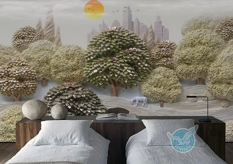3D стереоскопические обои для стен рельефный пейзаж украшение дома нетканые 3d |