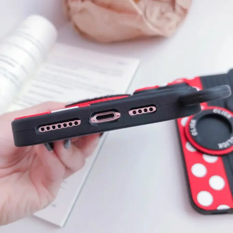 Бант мышь для iPhone XS MAX чехол Мягкая задняя крышка 6 6s X XR корпус камеры 7 8 plus +