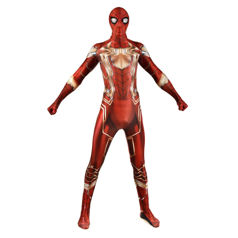Iron spider 3 Для мужчин мальчиков Железный Человека-паука, 1/2/3 Костюмы Спайдермен Косплэй костюмы зентай фильма гражданская война супергероя Боди Комбинезоны CH - Цвет: Iron spider 3