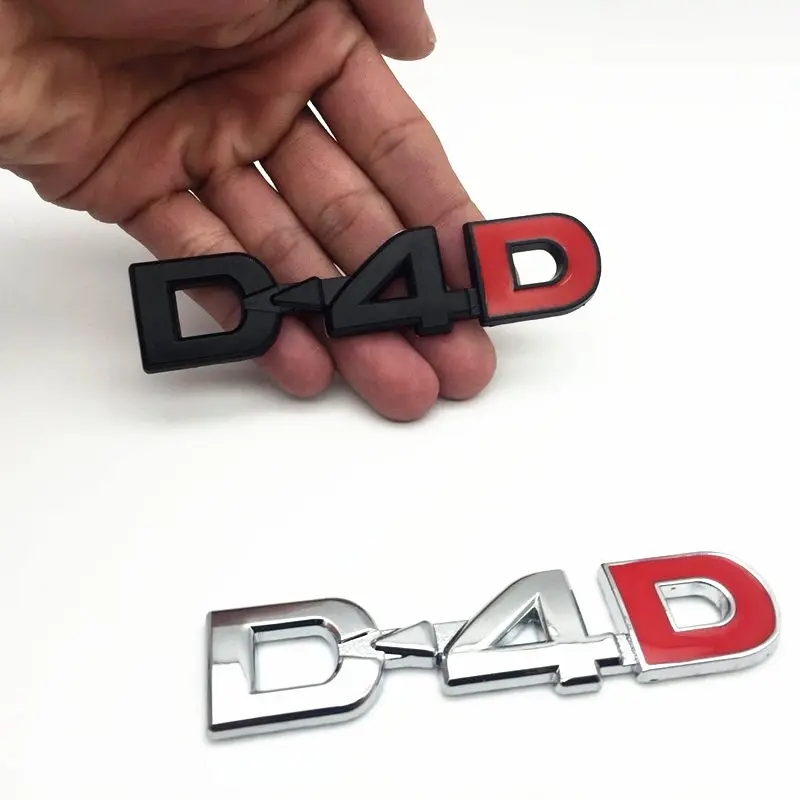 FDIK 3D металлический сплав цинка D4D блестящая хромированная эмблема бейж