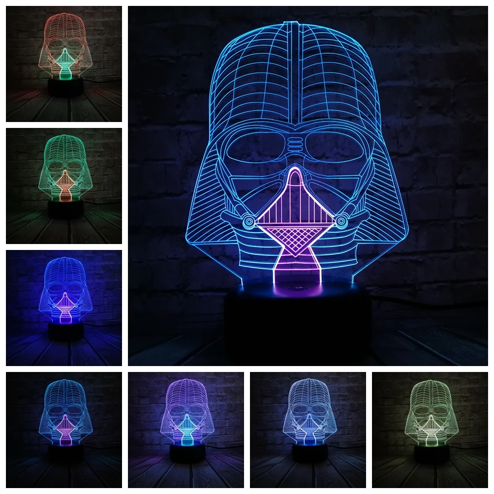 Letras Con Luces Творческий мультфильм Звездные войны фигура Дарта Вейдера смешанные