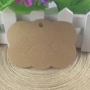 wholesale free shipping hot 2015 new blank kraft hair clip hair band card jewelry display card if custom logo will cost extra free global shipping