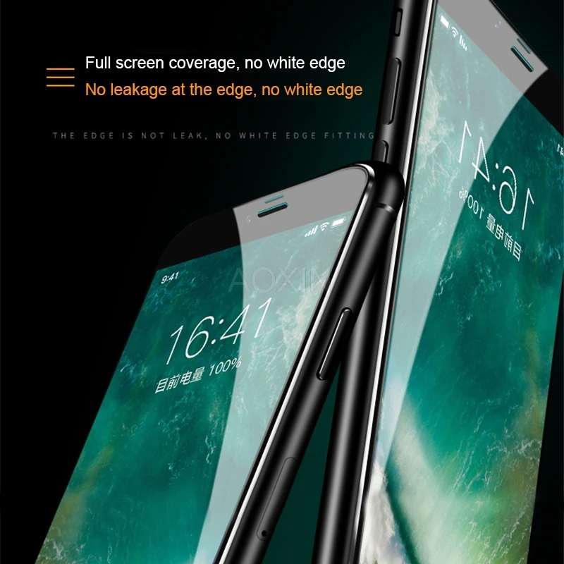 AOXIN 6D полное покрытие закаленное стекло для Apple iPhone 5s SE 6 6s 7 8 Plus X Xs 11 Pro Max XR защита