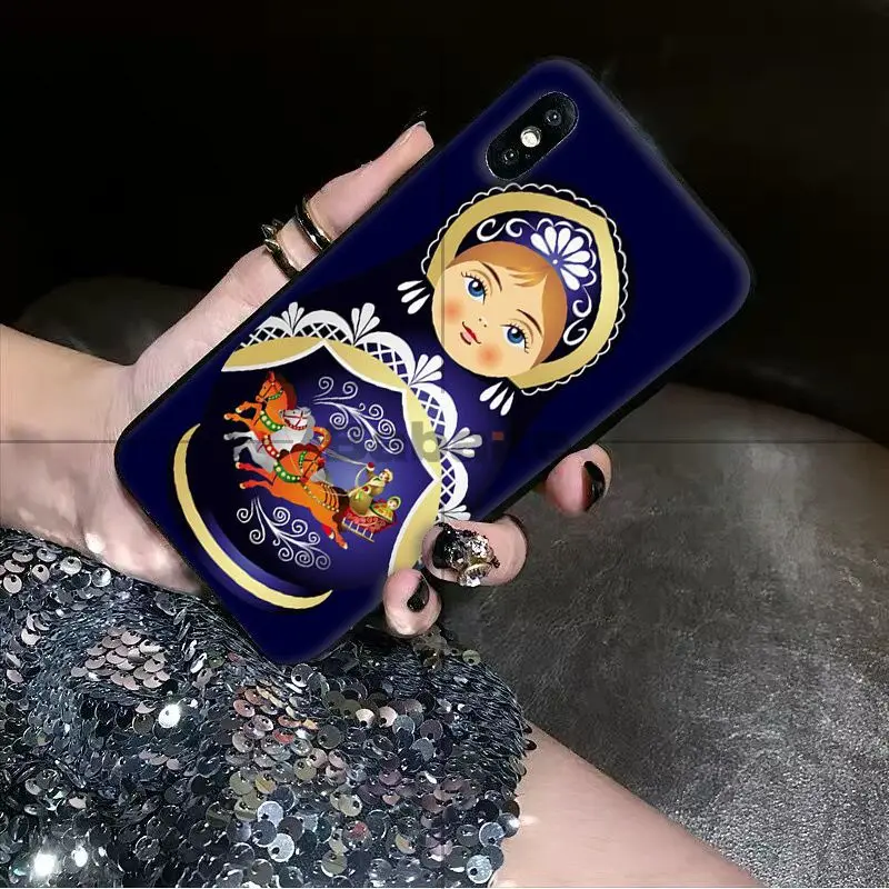 Babaite русская матрешка куклы DIY печать рисунок чехол для телефона iPhone 8 7 6 6S Plus X XS MAX 5
