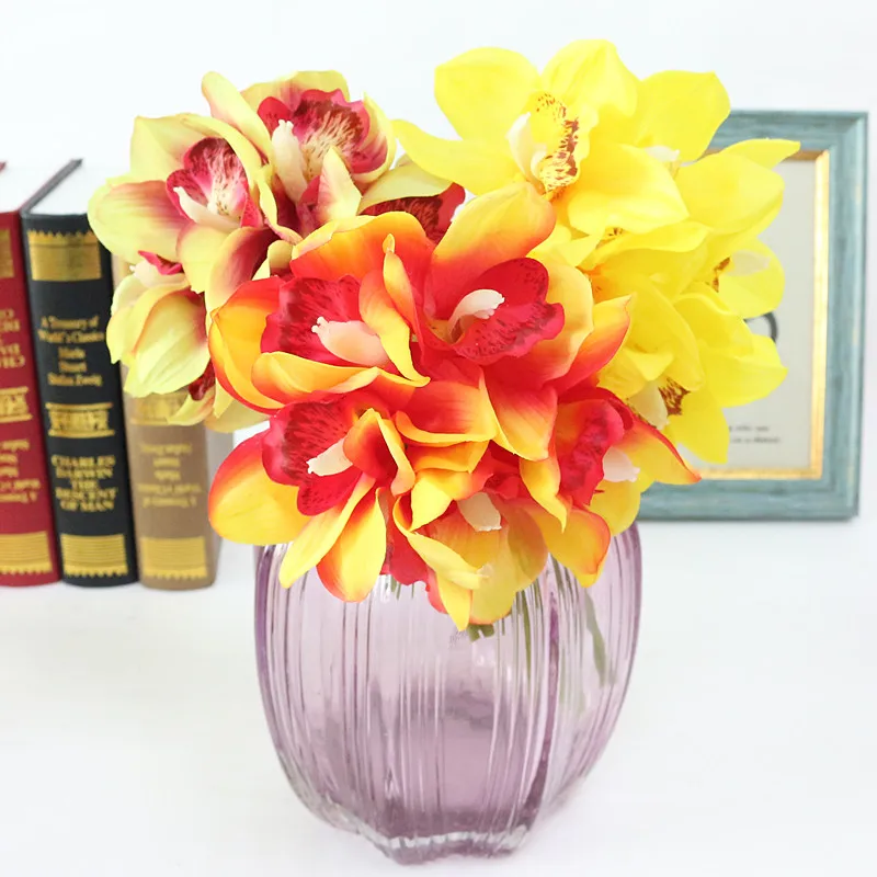 Искусственная бабочка Flone цветок орхидеи имитация латексных цветов настоящий