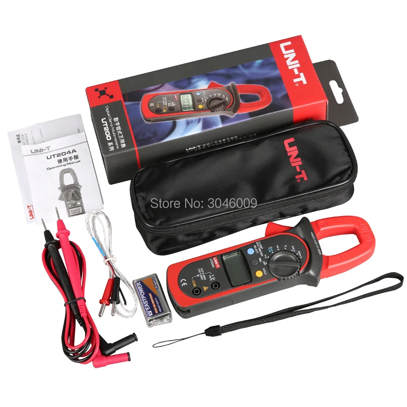 UNI T UT204A 600A AC DC Цифровой клещи мультиметр сопротивление/Емкость/Частотный Тест
