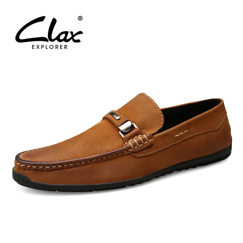 CLAX Mens Moccasins Genuine Leather 2019 Spring Summer Casual Shoe Male Fashion Boat Shoes Loafers Breathable Walking Footwear | Обувь