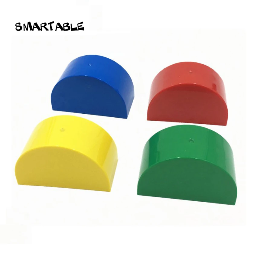 Smartable большой кирпич полукруглые разноцветные плоские с 2x4 Строительные блоки