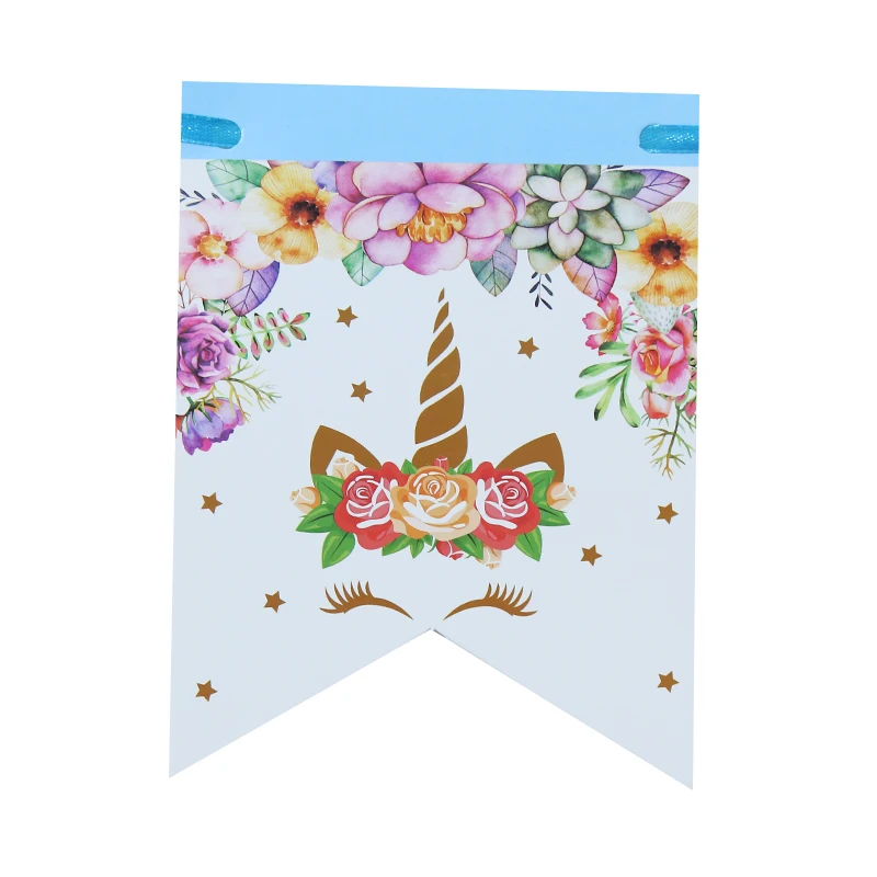 Bule unicorns набор бумажных тарелок салфетки под чашки скатерть баннер торт Топпер