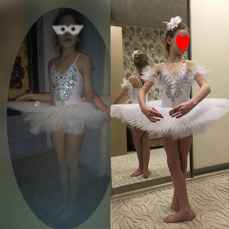 Костюм лебедя для детей 3 цвета синий красный белый Детский костюм балета