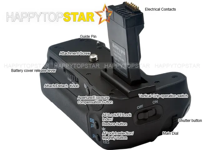 Многофункциональная Вертикальная Батарейная ручка для Canon EOS 760D 750D iX8 T6S T6i