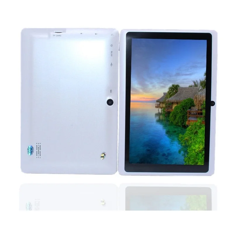 Q88 1 + 8 7 дюймов quad core ГБ Android 4 Allwinner A33 Датчик Белый планшетный ПК Двойной Камера WI FI