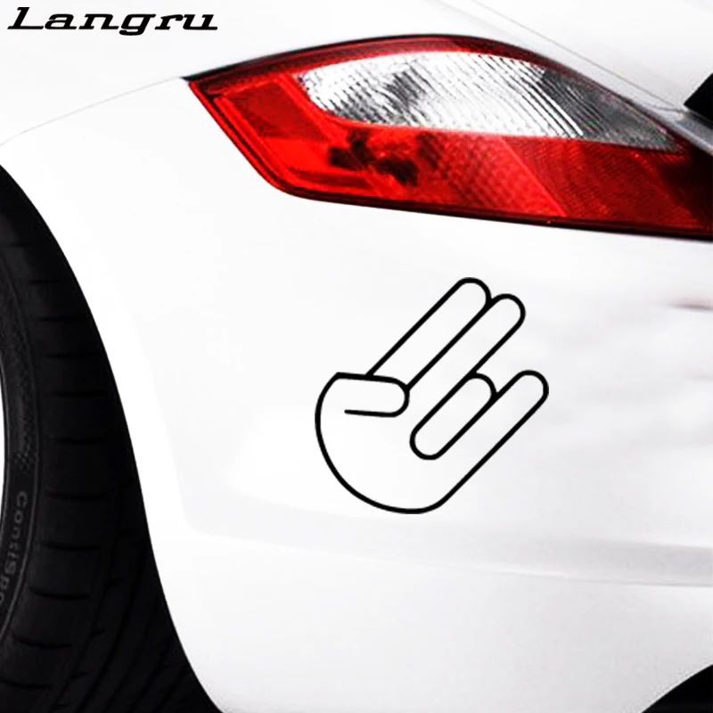 Langru новый дизайн автомобиля стильный шокер виниловая наклейка автомобиль на