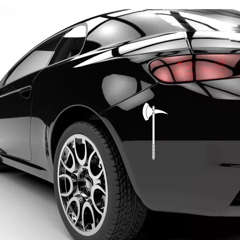 Виниловая наклейка с изображением молота войны на окно грузовика высокий белый