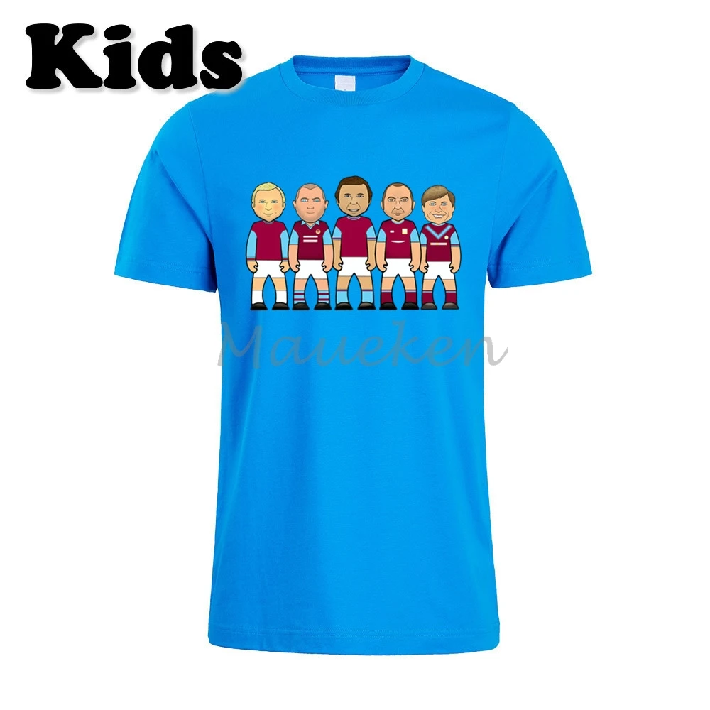 Детская футболка с надписью West legend Bobby Moore Tony Cottee Paolo Ham Di Canio Billy Bonds Trevor Brooking Julian Dicks