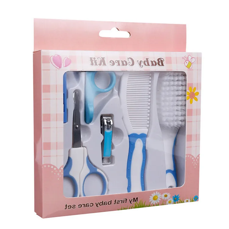 Blue 6Pcs 10 шт./компл. ногтей новорожденных ухода за волосами, уход за волосами, уход за волосами, комплект детский спасательный Портативный термометр кусачки для ногтей Уход за лошадьми кисть инструмент Наборы - Цвет: Blue 6Pcs