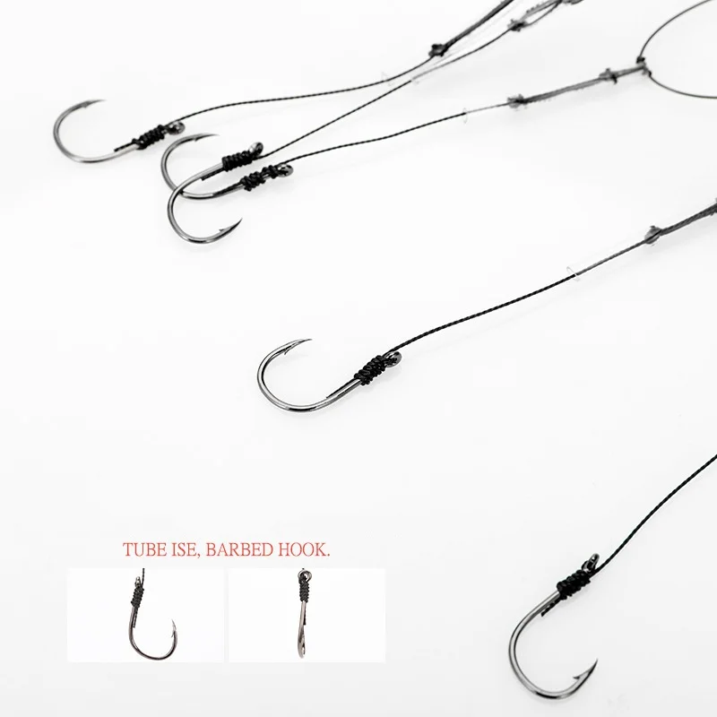 

Anti-kronkelende Zee Sprinkhaan Tekenhaak Draad Haak Weerhaak Vishaak Nylon Lijn Visgerei Accessoires