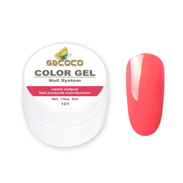101 GDCOCO, 5 мл, PureColor, гель для нанесения краски, замачиваемый, УФ светодиодный Гель-лак для ногтей, CANNI, дизайн ногтей, Профессиональный гель для ногтей - Цвет: 101