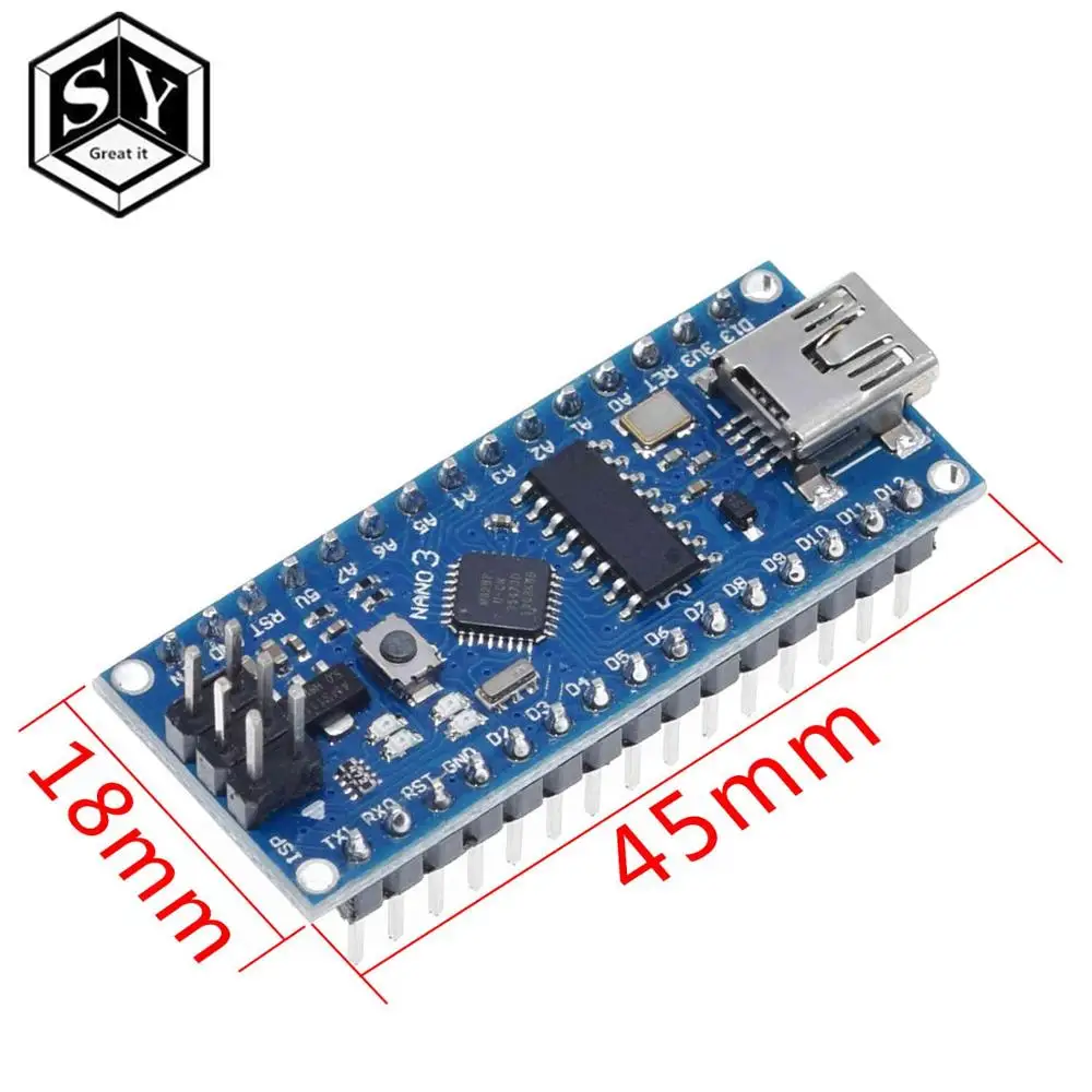1 шт. отличный нано 3,0 контроллер Nano CH340 USB драйвер ATMEGA328 ATMEGA328P нано мини USB с Загрузчиком для arduino - Цвет: 328P-MU WELD