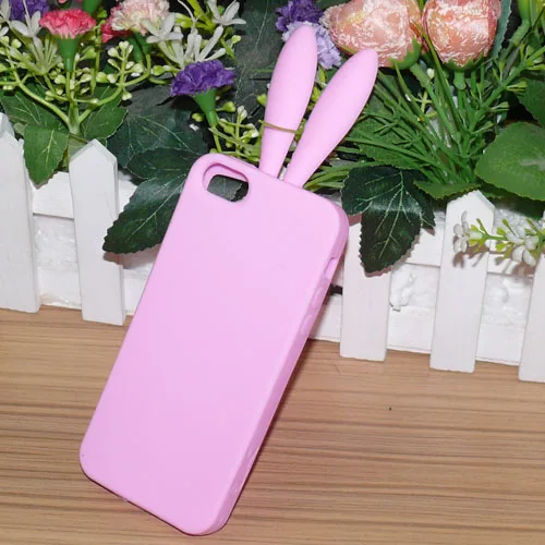 Мягкий 3D мультфильм чехол-Кролик для iphone 5G 5S Милая милая игрушка Заяц задняя