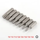 Набор насадок Torx, 8 шт., 14 дюйма, с шестигранным хвостовиком, 25 мм, для электрической отвертки T8 T10 T15 T20 T25 T30 T35 T40