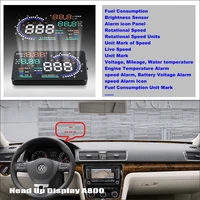car hud head up display for vw passat b6b7ccnms auto obd safe driving screen projector reflecting windshield