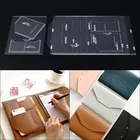 Высококачественный Акриловый Прозрачный шаблон, набор ручной работы, сделай сам, ремесло для кожи, ручная сумка-конверт, кошелек, сумка для паспорта, узор