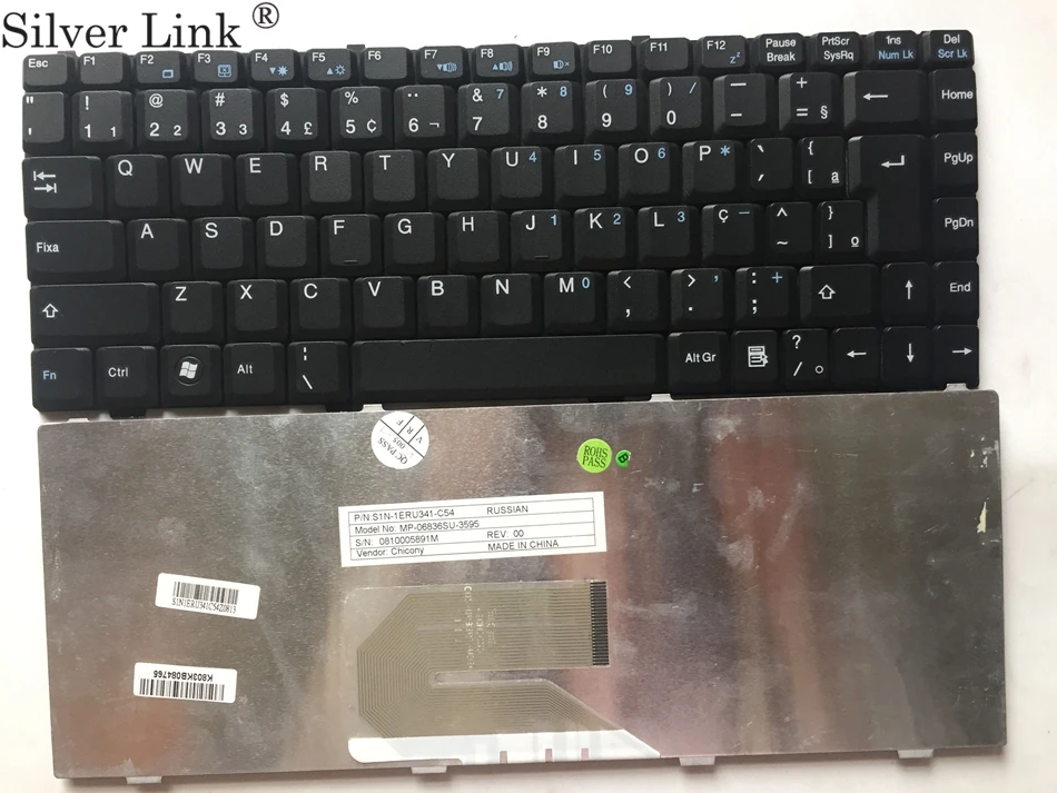 BR бразильская клавиатура для FUJITSU Amilo V2030 V2033 V3515 Li1705/основатель R511 H511/MSI S250 черная