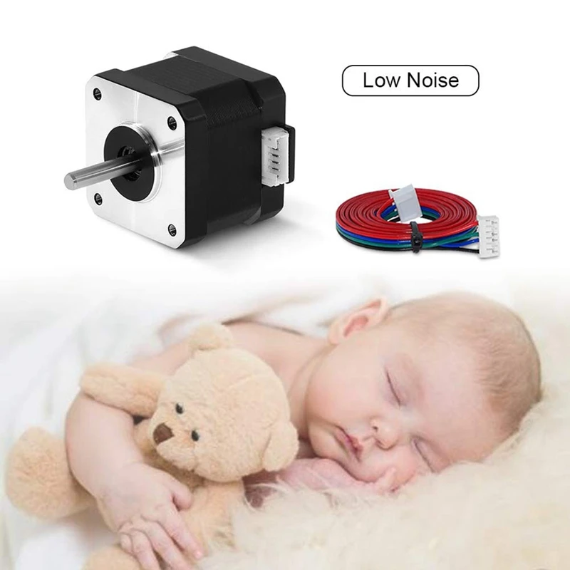 Nema 17 шаговый двигатель 1 шт. биполярный 1.7A 40Ncm (56.2Oz.In) 40 мм корпус 4-свинцовый с