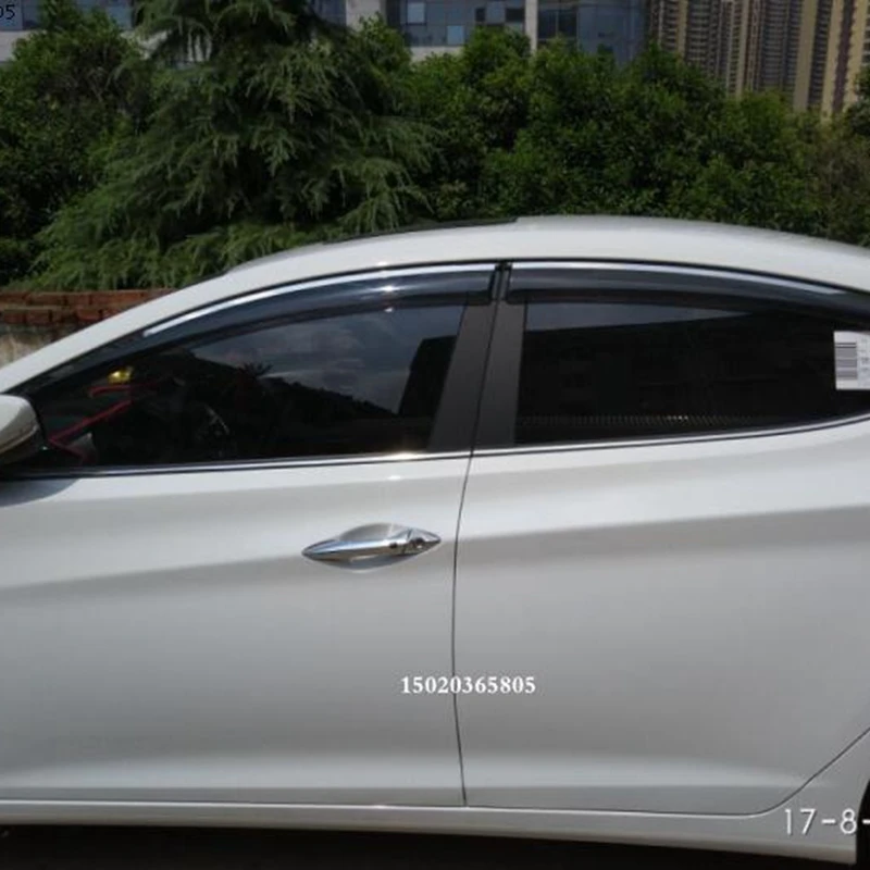 Для hyundai Elantra седан 2011- окна Козырьки Навесы козырек дефлектор от ветра, дождя 4 шт./компл