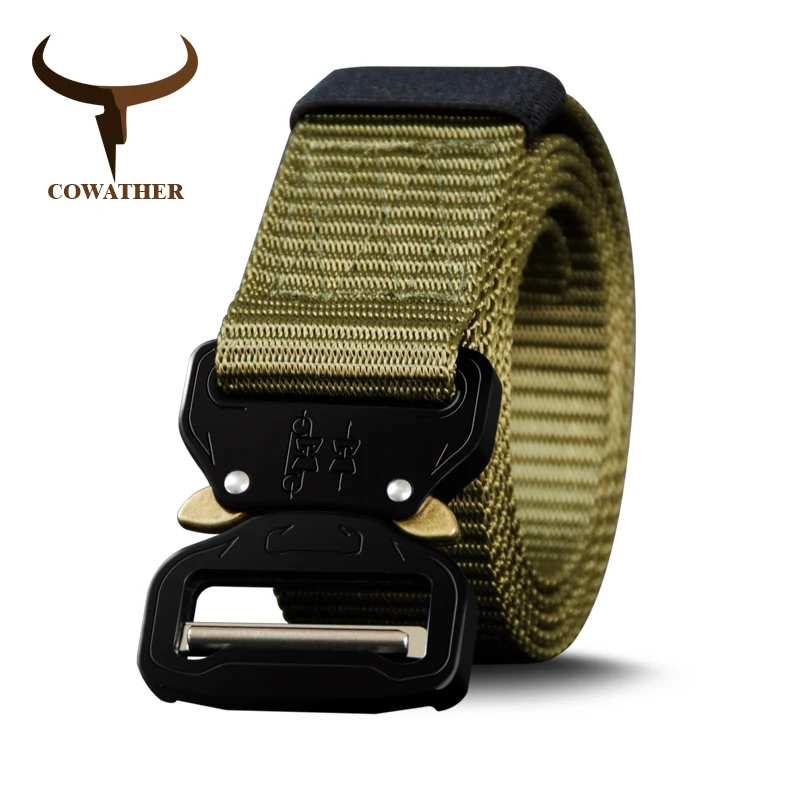 

COWATHER nylon belt newest men belts military outdoor tactical male jeans belts for men luxury casual male strap 130 150 170cm