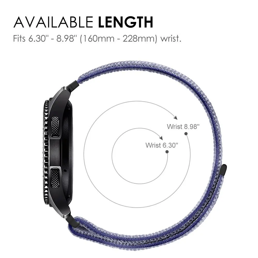Быстросъемный нейлоновый ремешок 22 мм 20 для Xiaomi Amazfit Bip Pace на запястье нейлоновая