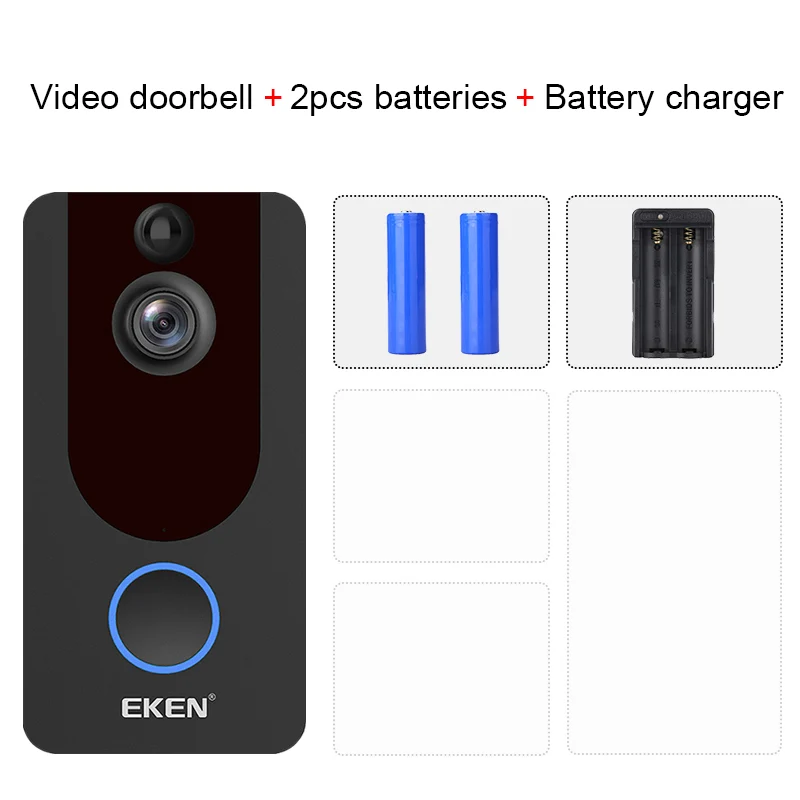 Option 3 Eken V7 HD 1080P смарт WiFi видео дверной звонок камера визуальный домофон ночное видение IP дверной звонок беспроводная камера безопасности - Цвет: Option 3