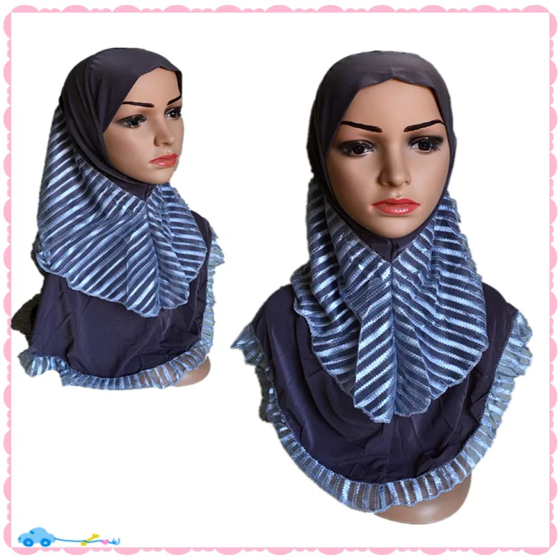 mu128 Retail sale muslim women hijabs Classic style Fashion Turban two layers islamic headscarf hijab | Тематическая одежда и