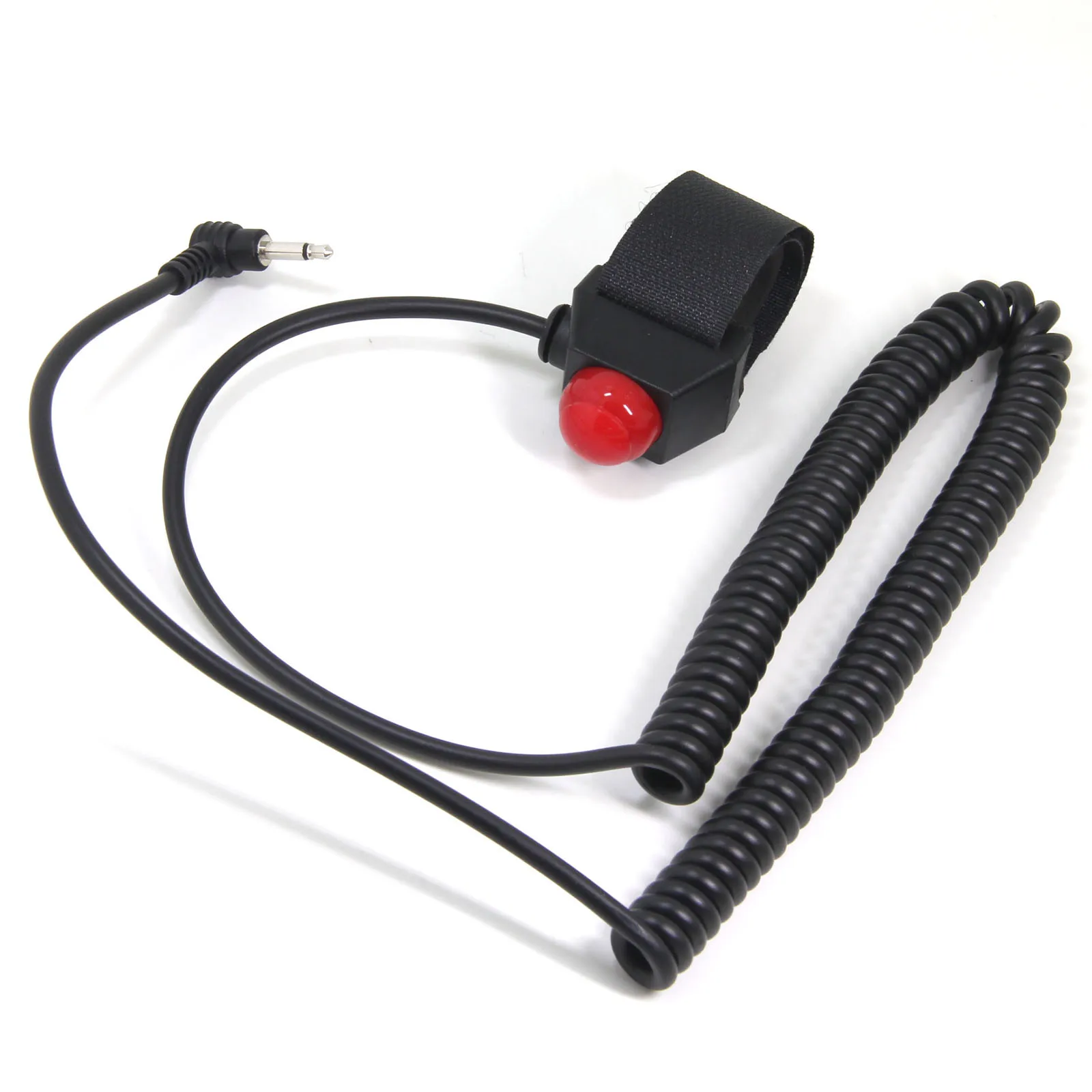 

3.5mm Mono Plug Mount Strap Push to Talk Switch Botton PTT for Icom Aviation Radios