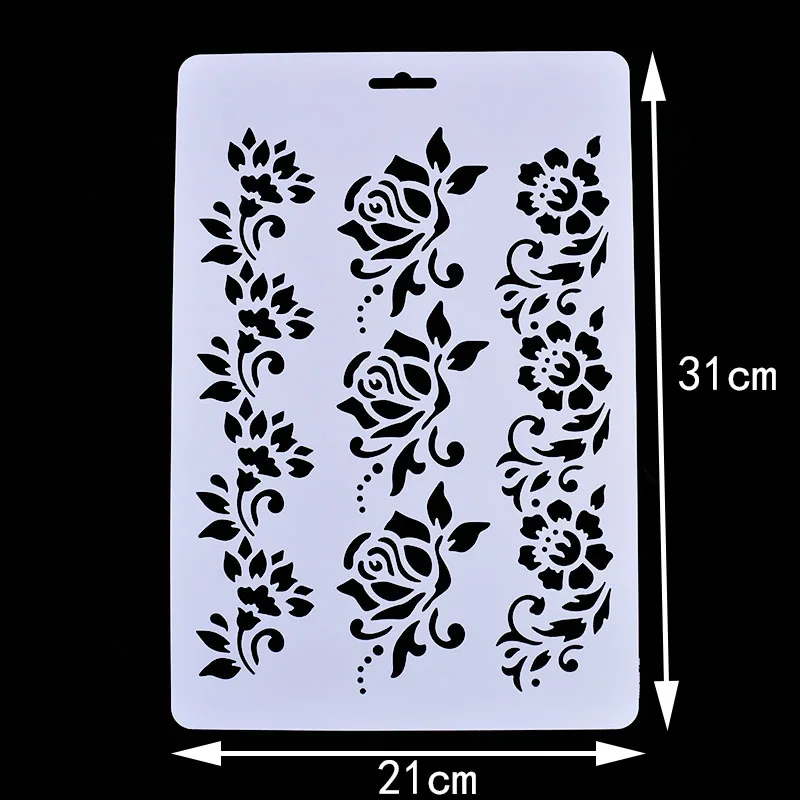 3 пучка розы DIY многослойный трафарет маскирующий спрей шаблоны для скрапбукинга