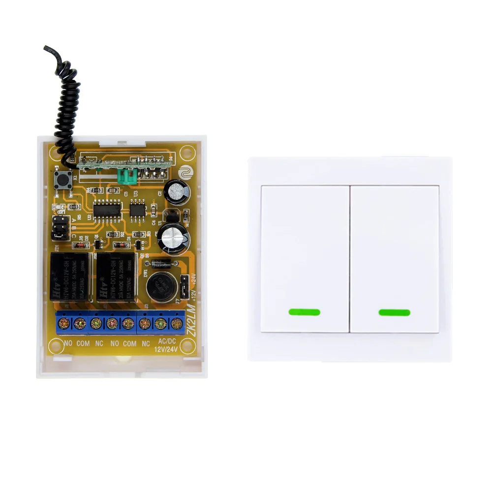 2 в 1 DC 12V 24V CH 2CH RF беспроводной ресивер + 86 передатчик настенной панели|wall rf switch|wall