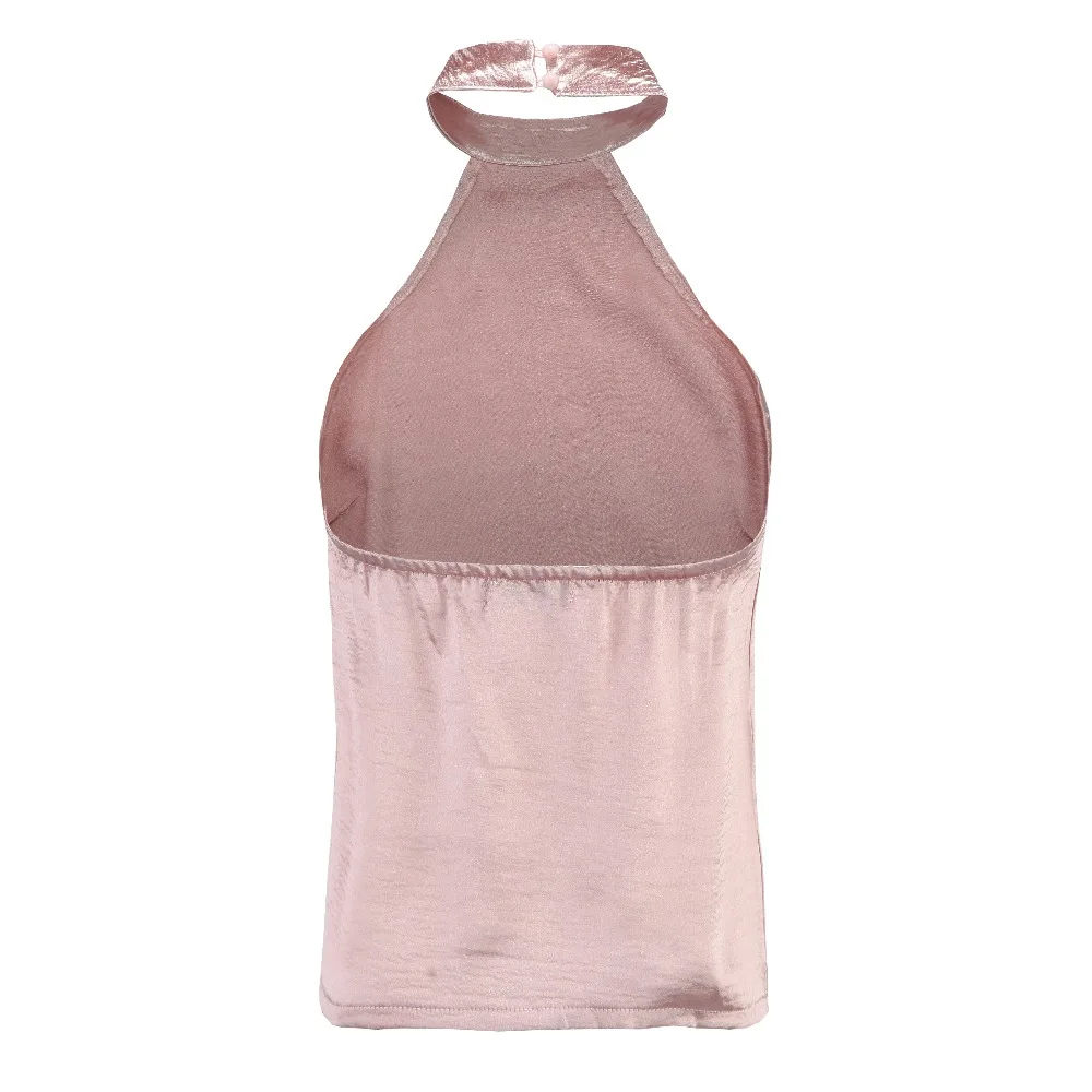 Наряжать женские летние пикантные элегантные шелковые спинки Майки Топы