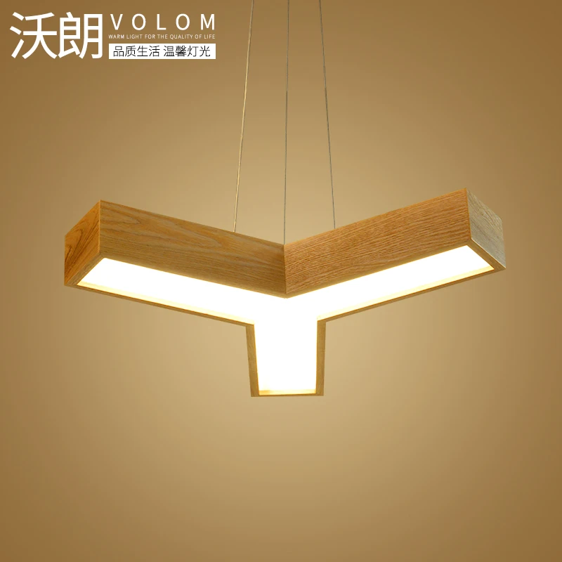 Подвесная лампа с кленовым листком из скандинавского дерева креативная