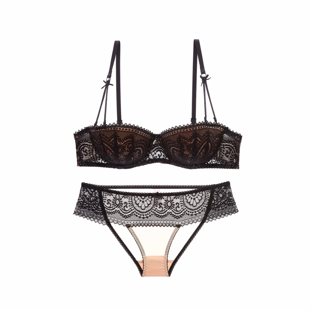 ABCD чашка сексуальный женский бюстгальтер набор ультра-тонкий кружевной комплект