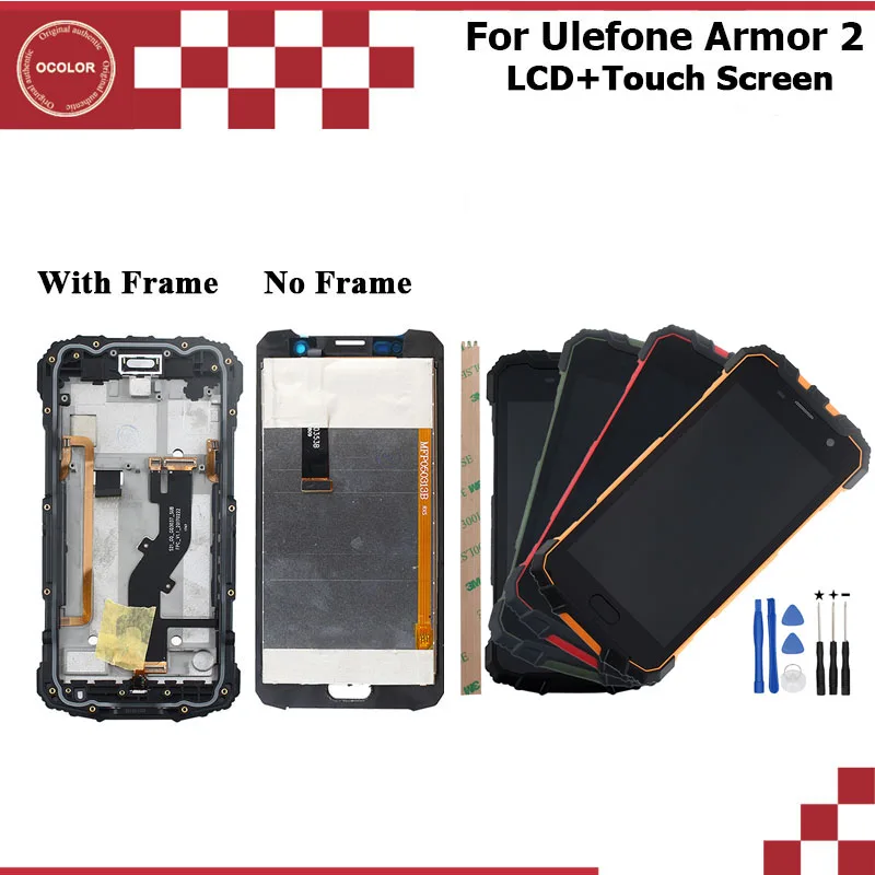Ocolor для Ulefone Armor 2 ЖК-дисплей и сенсорный экран + рамка 5 0 дюйма телефонные