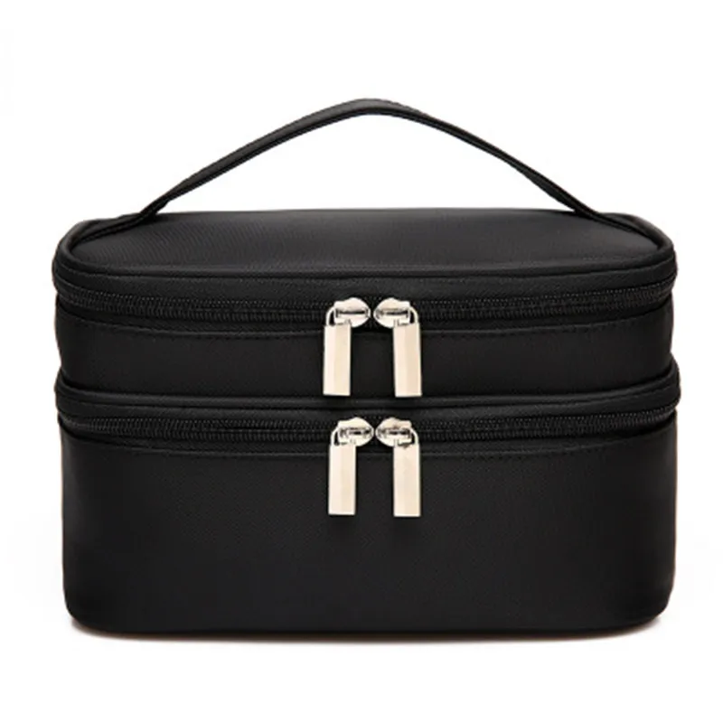 2018 модная женская Повседневная двойная сумка для хранения макияжа
